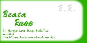 beata rupp business card